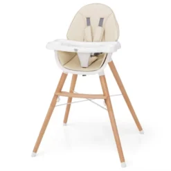 Babyjoy Baby High Chair Wooden Feeding Chair With 4-Gear Tray & Removable Cushion Beige/Grey -Baby Trend Store GUEST 010818bb bdd8 4dfb a3d8 69f3cbaa8e84