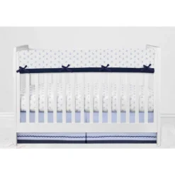 Bacati - Little Sailor Anchor Boat Blue Navy 10 Pc Crib Bedding Set With Long Rail Guard Cover 14 Bacati - Little Sailor Anchor Boat Blue Navy 10 Pc Crib Bedding Set With Long Rail Guard Cover -Baby Trend Store GUEST 01195e10 b2f6 46d6 b861 39de92ba10b9