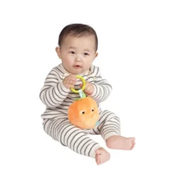 Manhattan Toy Mini-Apple Farm Orange Baby Travel Toy With Rattle, Squeaker, Crinkle Fabric & Teether Clip-on Attachment -Baby Trend Store GUEST 054e92ec 3cee 4d95 8b75 ee217f51fb15