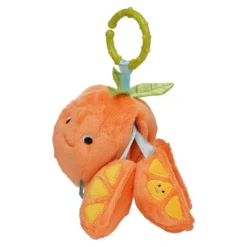 Manhattan Toy Mini-Apple Farm Orange Baby Travel Toy With Rattle, Squeaker, Crinkle Fabric & Teether Clip-on Attachment -Baby Trend Store GUEST 078f48cc c437 4e03 ac68 2f35b92a3066