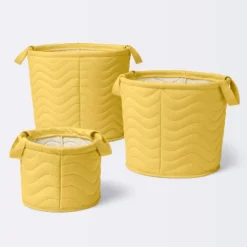 Quilted Fabric Medium Round Storage Basket - Yellow - Cloud Island™ -Baby Trend Store GUEST 0b733d0a 2113 4887 b178 9085c321a75c