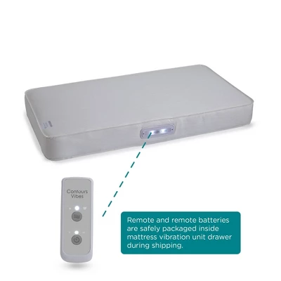 Contours Vibes 2-Stage Soothing Vibrations Crib Mattress And Toddler Mattress - White 14 Contours Vibes 2-Stage Soothing Vibrations Crib Mattress And Toddler Mattress - White - Image 14