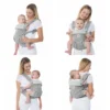Ergobaby 360 Cool Air Breathable Mesh All Position Baby Carrier With Lumbar Support - Carbon Gray 12-45lb