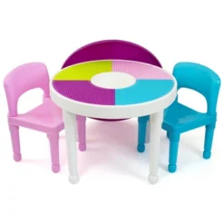 3pc Kids' 2 In 1 Round Activity Table With Chairs - Humble Crew -Baby Trend Store GUEST 14419700 bcef 484a b35d 18ffd2827710