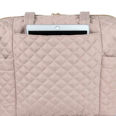 Jessica Simpson Quilted Tote - Taupe 6 Jessica Simpson Quilted Tote - Taupe - Image 6