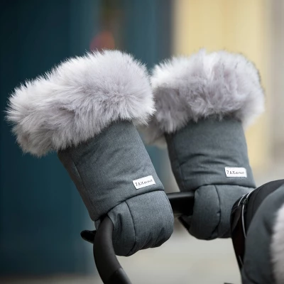 7AM Enfant Warmmuffs Stroller Gloves - Heather Gray Dark 2 7AM Enfant Warmmuffs Stroller Gloves - Heather Gray Dark - Image 2