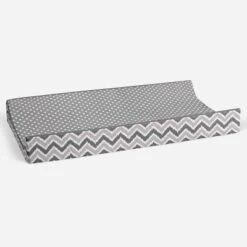 Bacati - MixNMatch Gray Pin Dots Changing Pad Cover