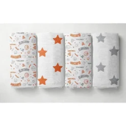 Bacati - Boys Basketball Muslin Orange Gray 10 Pc Crib Bedding Set With 4 Swaddling Blankets -Baby Trend Store GUEST 35b718b8 c747 4ebd afc3 88db00861d2d