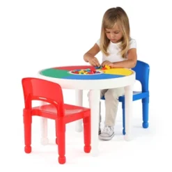 3pc Round Plastic Construction Table With 2 Chairs And Cover Blue/Red/White - Humble Crew 9 3pc Round Plastic Construction Table With 2 Chairs And Cover Blue/Red/White - Humble Crew -Baby Trend Store GUEST 3a0801cb 7d53 4135 86e4 17968d73505c