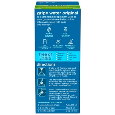 Mommy’s Bliss Mommy's Bliss Gripe Water For Babies With Gas, Colic Or Stomach Discomfort - 4 Fl Oz 4 Mommy’s Bliss Mommy's Bliss Gripe Water For Babies With Gas, Colic Or Stomach Discomfort - 4 Fl Oz - Image 4