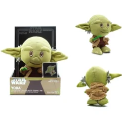Seven20 Star Wars Yoda Stylized Plush Character And Enamel Pin | Measures 7 Inches Tall