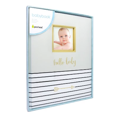 Pearhead Hello Baby, Baby Memory Book - Green 6 Pearhead Hello Baby, Baby Memory Book - Green - Image 6
