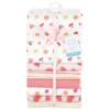 Hudson Baby Infant Girl Cotton Flannel Receiving Blankets Bundle, Fruit Salad, One Size