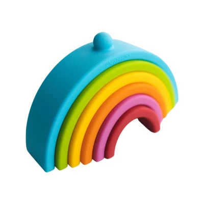 Chewbeads Stacker Teether - Rainbow 2 Chewbeads Stacker Teether - Rainbow - Image 2
