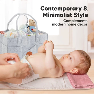 Original Baby Diaper Caddy Organizer, Large Storage Caddy Organizer For Nursery, Changing Table 7 Original Baby Diaper Caddy Organizer, Large Storage Caddy Organizer For Nursery, Changing Table - Image 7