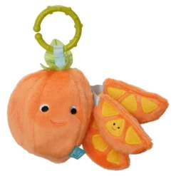 Manhattan Toy Mini-Apple Farm Orange Baby Travel Toy With Rattle, Squeaker, Crinkle Fabric & Teether Clip-on Attachment -Baby Trend Store GUEST 5cb8fdad f9eb 41f3 96d8 aac34539fa79