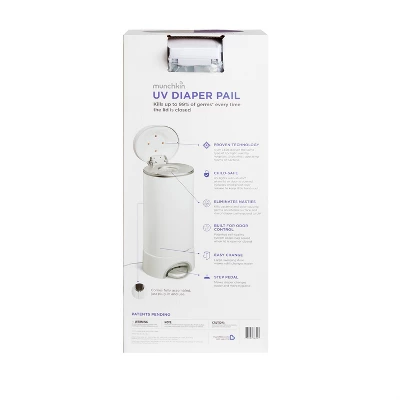 Munchkin UV Diaper Pail - White 7 Munchkin UV Diaper Pail - White - Image 7