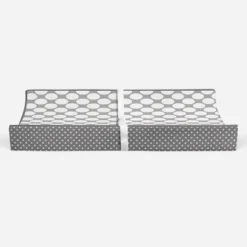 Bacati - MixNMatch Gray Large Dots Changing Pad Cover -Baby Trend Store GUEST 6043f32c cf01 4f1a 9a40 258e802d5bbd