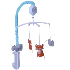 Bacati - Jungle Safari Aqua Orange Gray 10 Pc Crib Bedding Set With Long Rail Guard Cover -Baby Trend Store GUEST 63341a1c 7b74 4f07 8f4a de5449323e5a