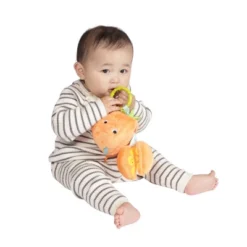 Manhattan Toy Mini-Apple Farm Orange Baby Travel Toy With Rattle, Squeaker, Crinkle Fabric & Teether Clip-on Attachment -Baby Trend Store GUEST 68fafce0 7c14 40f0 8d55 780e2a9ebaf3