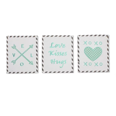 Bacati - Love Gray Mint 10 Pc Crib Bedding Set With Long Rail Guard Cover 2 Bacati - Love Gray Mint 10 Pc Crib Bedding Set With Long Rail Guard Cover - Image 2