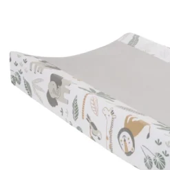 Lambs & Ivy Jungle Friends Soft, Warm & Cozy Safari Changing Pad Cover - Gray -Baby Trend Store GUEST 73a8e00c 8916 4a44 839b de6a2d596298