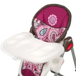 Baby Trend Sit-Right Durable Steel Frame Compact Freestanding Foldable High Chair W/Reclining Seat, Safety Harness, & Removable Tray Insert, Paisley -Baby Trend Store GUEST 75422e59 15c2 4625 8708 a6707d16d85e