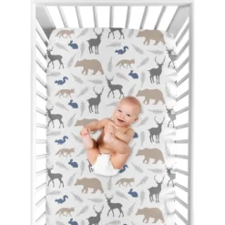 Sweet Jojo Designs Fitted Crib Sheet - Woodland Animals -Baby Trend Store GUEST 779224c2 2459 4539 89de 8c4d119806cd