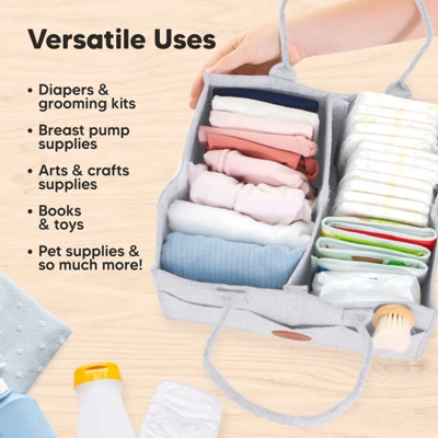 Original Baby Diaper Caddy Organizer, Large Storage Caddy Organizer For Nursery, Changing Table 6 Original Baby Diaper Caddy Organizer, Large Storage Caddy Organizer For Nursery, Changing Table - Image 6