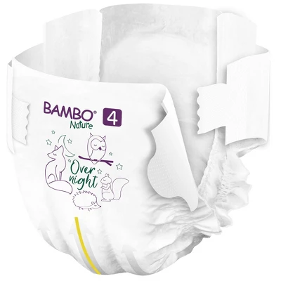 Bambo Nature Overnight Diapers, Disposable, Eco-Friendly, Size 4 1 Bambo Nature Overnight Diapers, Disposable, Eco-Friendly, Size 4