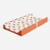 Bacati - Playful Fox Quilted Changing Pad Cover -Orange Arrows In Gussett
