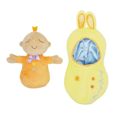 Manhattan Toy Snuggle Pod Hunny Bunny First Baby Doll With Yellow Cozy Sleep Sack 5 Manhattan Toy Snuggle Pod Hunny Bunny First Baby Doll With Yellow Cozy Sleep Sack - Image 5