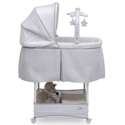 Delta Children Serta IComfort Hands-Free Auto-Glide Bedside Bassinet Portable Crib Features Silent Smooth Gliding Motion That Soothes Baby - Cameron 2 Delta Children Serta IComfort Hands-Free Auto-Glide Bedside Bassinet Portable Crib Features Silent Smooth Gliding Motion That Soothes Baby - Cameron - Image 2