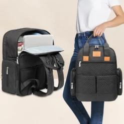 KeaBabies Bree Diaper Bag Backpack, Waterproof Baby Diaper Bags With Changing Pad, Girl, Boy, 2 Kids Travel Essentials (Charcoal) -Baby Trend Store GUEST 7e1dd446 0d51 4aaa 8bc2 e13ceb673ccf