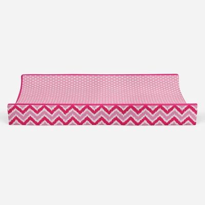 Bacati - MixNMatch Pink Pin Dots Changing Pad Cover 4 Bacati - MixNMatch Pink Pin Dots Changing Pad Cover - Image 4