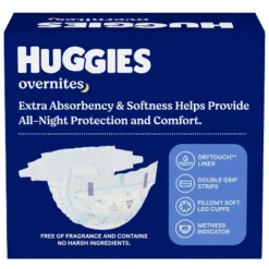 Huggies Overnites Nighttime Baby Diapers – (Select Size And Count)