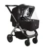 Diono Quantum Lux Stroller Rain Cover, Premium Waterproof Protection, Ventilated Storage Bag, Gray