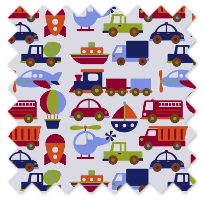 Bacati - Transportation Crib Or Toddler Bed Skirt 2 Bacati - Transportation Crib Or Toddler Bed Skirt - Image 2