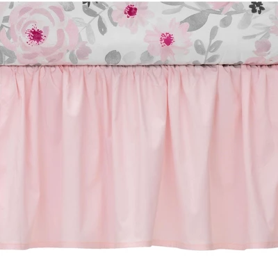 Bedtime Originals Blossom Pink Watercolor Floral 3-Piece Baby Crib Bedding Set 5 Bedtime Originals Blossom Pink Watercolor Floral 3-Piece Baby Crib Bedding Set - Image 5
