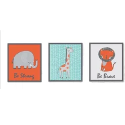 Bacati - Jungle Safari Aqua Orange Gray 10 Pc Crib Bedding Set With Long Rail Guard Cover -Baby Trend Store GUEST 9a74f0f9 dd0c 46e2 adf8 621638d787a7