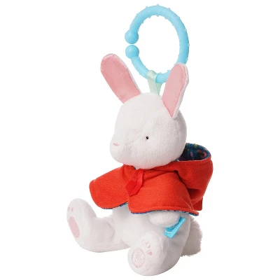 Manhattan Toy Fairytale Rabbit Plush Baby Travel Toy With Chime, Crinkle Ears And Teether Clip-on Attachment 4 Manhattan Toy Fairytale Rabbit Plush Baby Travel Toy With Chime, Crinkle Ears And Teether Clip-on Attachment - Image 4