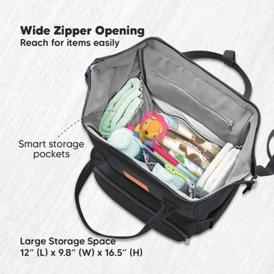 KeaBabies Original Diaper Bag Backpack, Multi Functional Water-resistant Baby Diaper Bags For Girl, Boy 2 KeaBabies Original Diaper Bag Backpack, Multi Functional Water-resistant Baby Diaper Bags For Girl, Boy - Image 2