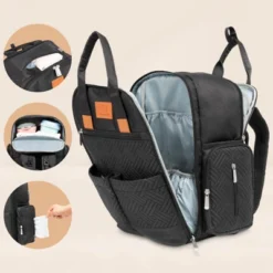 KeaBabies Bree Diaper Bag Backpack, Waterproof Baby Diaper Bags With Changing Pad, Girl, Boy, 2 Kids Travel Essentials (Charcoal) -Baby Trend Store GUEST a4a29955 9496 430c b45b f1fc1758844d