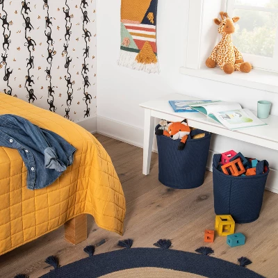 Waffle Kids' Storage Basket Navy - Pillowfort™ 1 Waffle Kids' Storage Basket Navy - Pillowfort™