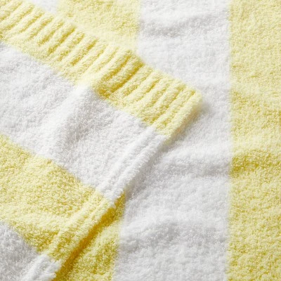 Chenille Stripe Baby Blanket - Yellow And White Stripes - Cloud Island™ 2 Chenille Stripe Baby Blanket - Yellow And White Stripes - Cloud Island™ - Image 2