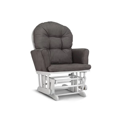 Graco Parker Semi-Upholstered Glider And Nursing Ottoman - White/Gray 1 Graco Parker Semi-Upholstered Glider And Nursing Ottoman - White/Gray