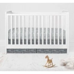 Bacati - Clouds In The City White/Gray 4 Pc Crib Bedding Set With Diaper Caddy -Baby Trend Store GUEST b1b7520b 17af 49e5 a656 59c87d2e3a2d
