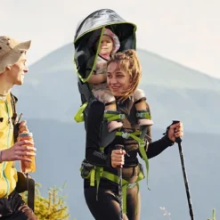 Qaba Baby Backpack Carrier For Hiking With Detachable Canopy, Foldable Child Carrier With Adjustable Waist Belt, Storage Pockets, For 6-36 Months