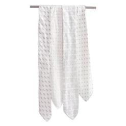 Bacati - LOVE Muslin Swaddling Blankets Set Of 4, Gray/White -Baby Trend Store GUEST b510f6fa eef6 41dd 9792 6f8d9635cbce