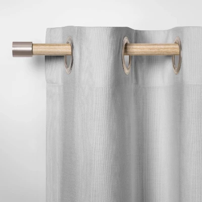 48 - 84" Brushed Nickel Finial Kids' Curtain Rod Natural Wood - Pillowfort™ 2 48 - 84" Brushed Nickel Finial Kids' Curtain Rod Natural Wood - Pillowfort™ - Image 2
